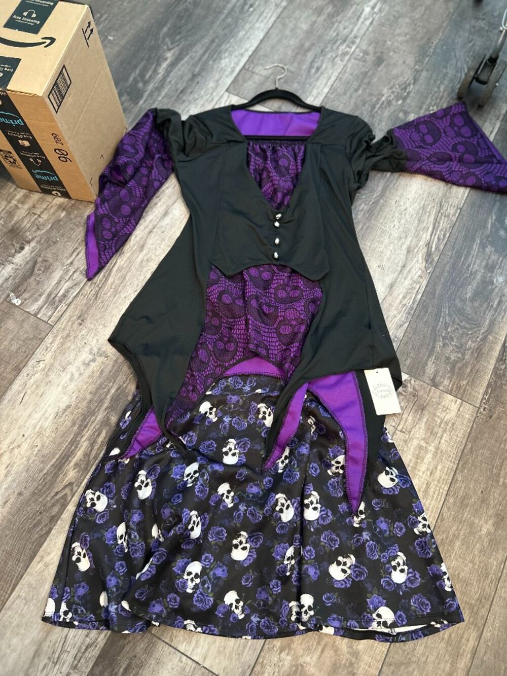 Hot Topics Goth Skull Top and Skirt Size Medium or Large
